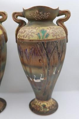 Pair of Vintage Hand Painted Vases