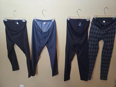 Women's Leggings – Black, Denim Look, and Argyle – Size L/XL