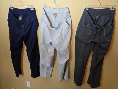 3-Piece Ladies' Loungewear Pants Lot – Size Large – Eddie Bauer, White Stag