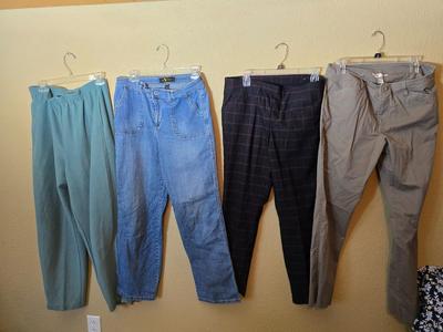 Women’s Pants Lot – Size 10 – Teddi, Gloria Vanderbilt, Christopher & Banks (4 Pairs)