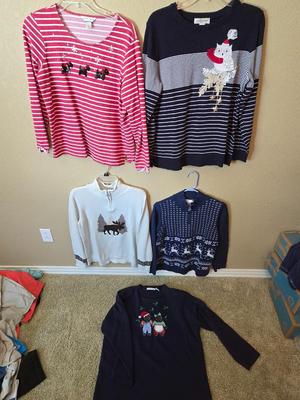 Christopher & Banks Holiday & Winter Sweaters – Women’s Size Large
