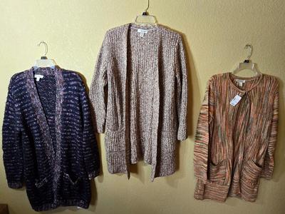 Three Christopher & Banks Sweaters, Size M