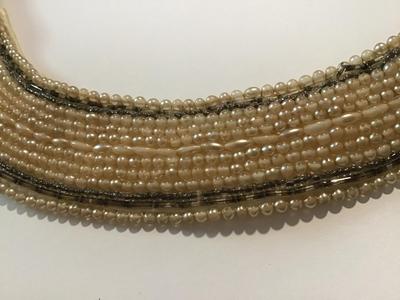 Miranda Japan Glass Pearl Silk Art Deco Collar Necklace