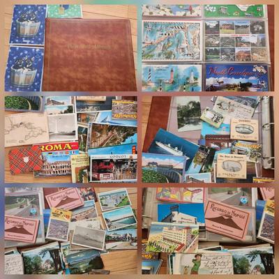 Large Lot Vintage Postcard w 4 albums,