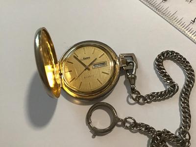 Vintage Working Pocket Watch with Chain