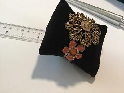 Hinged Flower Cuff Bracelet