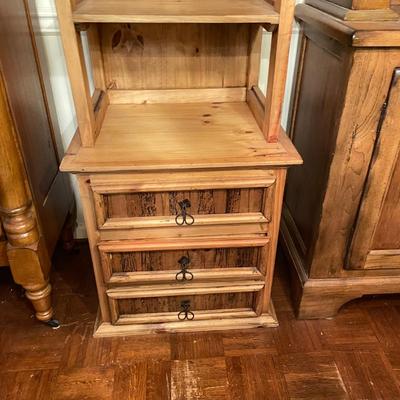 Tall & Narrow Blonde Wood Hutch