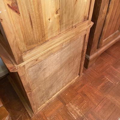 Tall & Narrow Blonde Wood Hutch