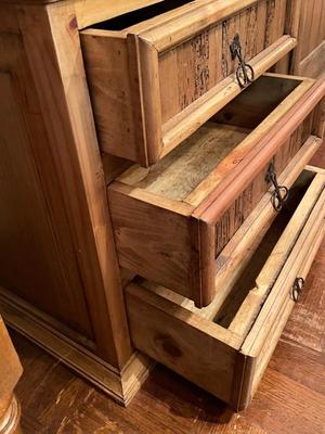 Tall & Narrow Blonde Wood Hutch