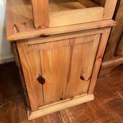 Tall & Narrow Blonde Wood Hutch