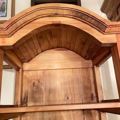 Tall & Narrow Blonde Wood Hutch