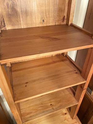 Tall & Narrow Blonde Wood Hutch