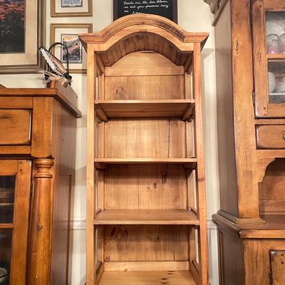 Tall & Narrow Blonde Wood Hutch