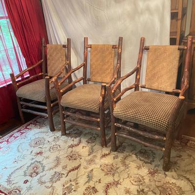 Six Old Hickory Style Dining Arm Chairs (DR-SS)