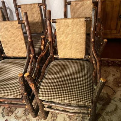 Six Old Hickory Style Dining Arm Chairs (DR-SS)