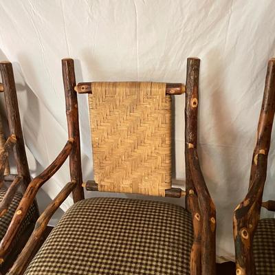 Six Old Hickory Style Dining Arm Chairs (DR-SS)