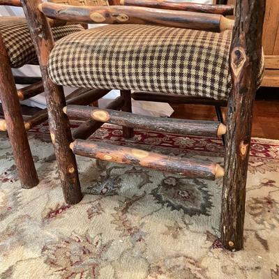 Six Old Hickory Style Dining Arm Chairs (DR-SS)