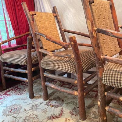 Six Old Hickory Style Dining Arm Chairs (DR-SS)