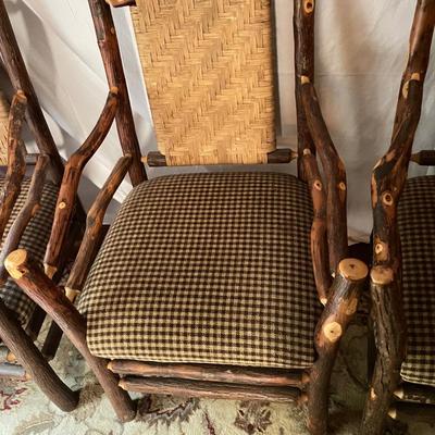 Six Old Hickory Style Dining Arm Chairs (DR-SS)