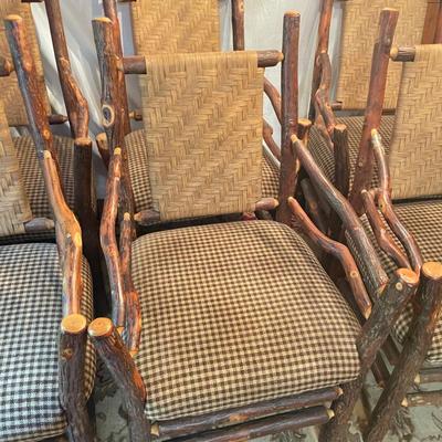 Six Old Hickory Style Dining Arm Chairs (DR-SS)