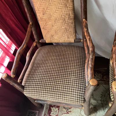 Six Old Hickory Style Dining Arm Chairs (DR-SS)