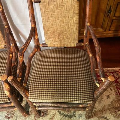 Six Old Hickory Style Dining Arm Chairs (DR-SS)