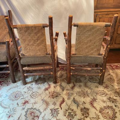 Six Old Hickory Style Dining Arm Chairs (DR-SS)