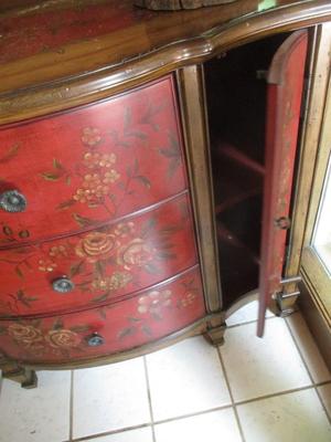 Butler Specialty Three Drawer Console Cabinet In Red