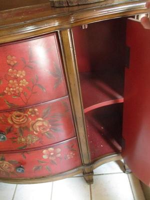 Butler Specialty Three Drawer Console Cabinet In Red