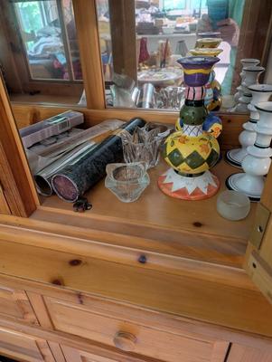 Assortment Of Candles & Candle Holders (DR)