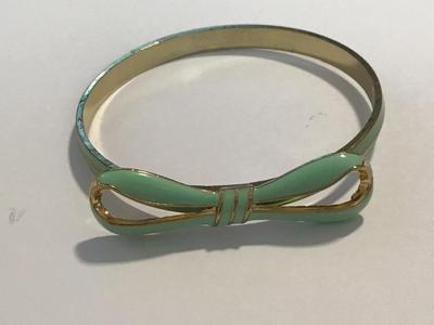 Enamel Teal Bow Bangle