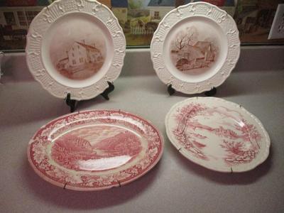 Vintage Plates Hawkins Mount House Home Of The Artist Mount Queens Castle Alfred Meakin England (K)