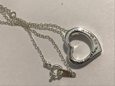 Sterling Silver Daughter Heart Pendant Necklace