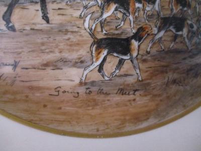 Old Ivory Syracuse China O-P-CO. Made In America Hunting Plates (K)