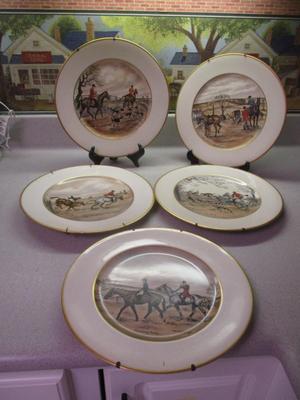 Old Ivory Syracuse China O-P-CO. Made In America Hunting Plates (K)