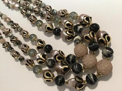Gorgeous Vintage 3 Strand Necklace Vintage