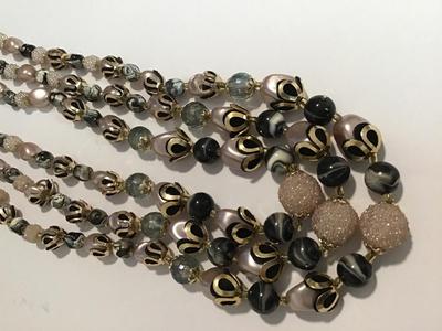 Gorgeous Vintage 3 Strand Necklace Vintage