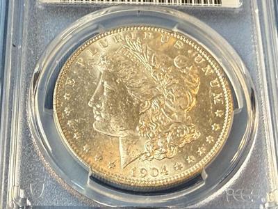 PCGS CERTIFIED 1904-O MS62 $1 VAM 4B "Fishhook" Hit List MORGAN SILVER DOLLAR AS PICTURED.