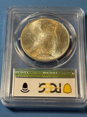 PCGS CERTIFIED 1923-P MS64 GRADED PEACE SILVER DOLLAR AS PICTURED. (COIN #8129).