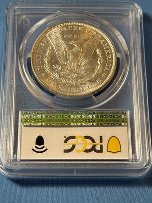 PCGS CERTIFIED 1886-P MS65 GRADED MORGAN SILVER DOLLAR AS PICTURED. (COIN #8120).