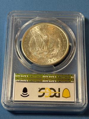 PCGS CERTIFIED 1902-O MS61 GRADED MORGAN SILVER DOLLAR AS PICTURED. (FILLED 2 IN BASE OF DATE). (COIN #8121).