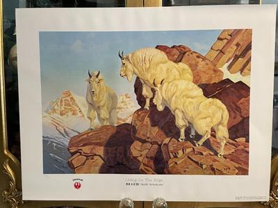 Living on the Edge Lithograph by D. Metz Artist Signed 759/950 18" x 24" Unframed Shipped in a Tube.