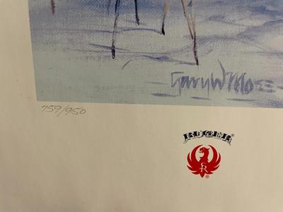 Forest Patrol Lithograph by Gary Moss Artist Signed 759/950 18" x 24" Unframed Shipped in a Tube.