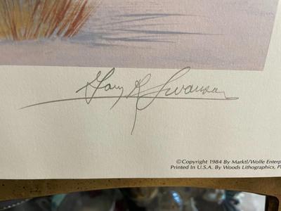 Rocky Mountain Bighorns Lithograph by Gary Swanson Artist Signed 759/950 18" x 24" Unframed Shipped in a Tube.