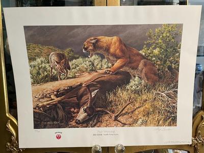 Fair Warning Lithograph Signed by Artist G. Beecham 759/950 18" x 24" Unframed Shipped in a Tube.