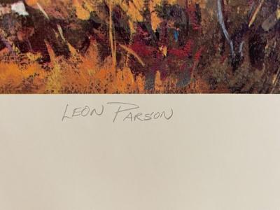 Migration Time Lithograph Signed by Artist Leon Parson 758/950 18" x 24" Unframed Shipped in a Tube.