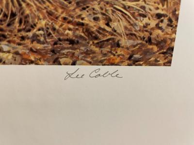 Curious Trio Lithograph by Lee Cable Artist Signed 759/950 18" x 24" Unframed Shipped in a Tube.