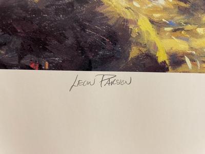Looking over The Menu Lithograph by Leon Parson Artist Signed 758/950 18" x 24" Unframed Shipped in a Tube.