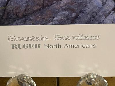 Mountain Guardians Lithograph by Michael Sieve Artist Signed 758/950 18" x 24" Unframed Shipped in a Tube.