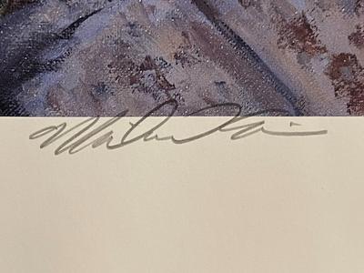 Mountain Guardians Lithograph by Michael Sieve Artist Signed 758/950 18" x 24" Unframed Shipped in a Tube.
